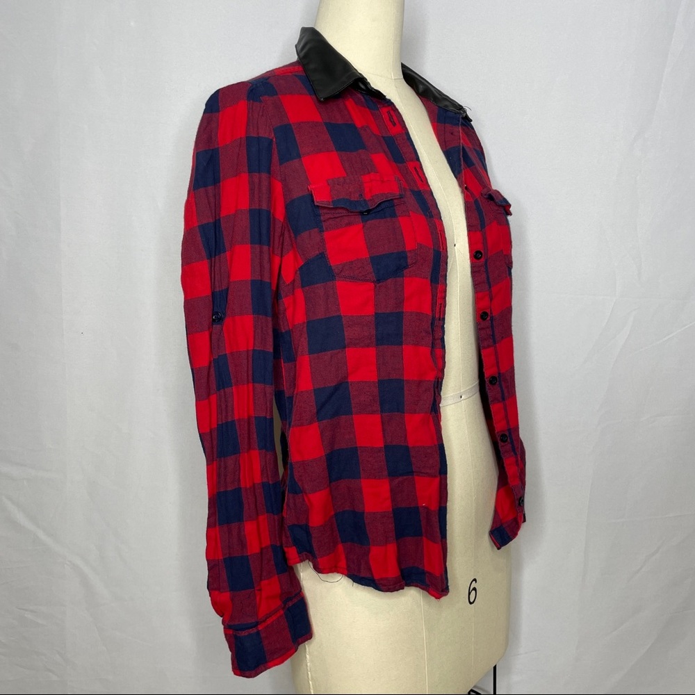 Life 4 TRUTH brand lightweight red & blue flannel